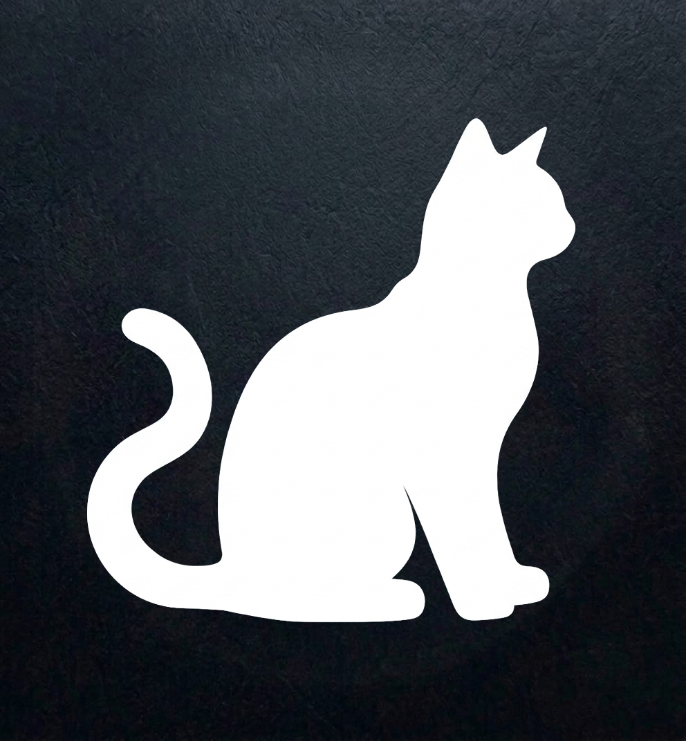 Cat Silhouette Vinyl Car Decal